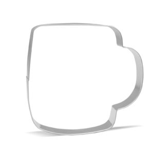 3.9 inch coffee mug cup cookie cutter - stainless steel