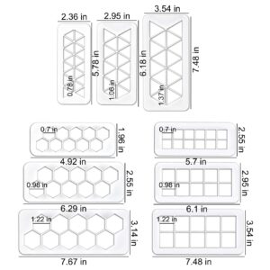 9 Pcs Fondant Cookie Cutter, Geometric Multicutter Cake Fondant Cutter Geometric Biscuit Cutters for Cake Making Fondant Cookie