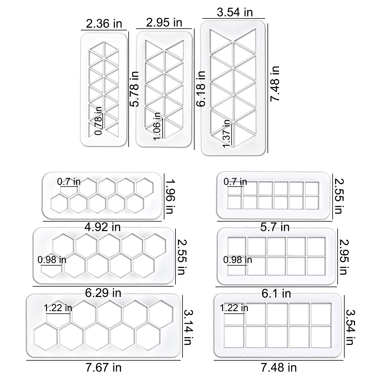 9 Pcs Fondant Cookie Cutter, Geometric Multicutter Cake Fondant Cutter Geometric Biscuit Cutters for Cake Making Fondant Cookie