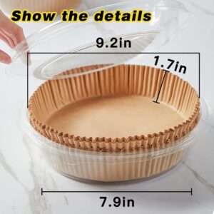 Air Fryer Disposable Parchment Paper Liner: 6.3 or 7.9 Inch 100PCS Round Unbleached Silicone Paper for 4QT to 10QT Airfryer Toaster Oven Basket (7.9Inch（100PCS）)