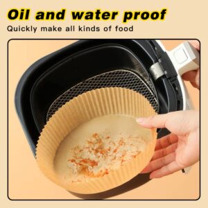 Air Fryer Disposable Parchment Paper Liner: 6.3 or 7.9 Inch 100PCS Round Unbleached Silicone Paper for 4QT to 10QT Airfryer Toaster Oven Basket (7.9Inch（100PCS）)