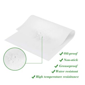 7.5x11.5 Inches Parchment Paper, 100 Pcs Pre-cut Parchment Paper Sheets, Greaseproof Paper Liner for Cooking, Grilling, Steam, Baking Pan, Air Fryer, Steaming