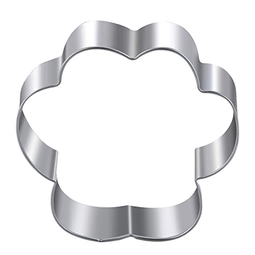 Dog Cookie Cutters Shapes for Treats - 6 Piece Dog Bone and Paw Print Shaped Cookie Cutter Set Biscuit Molds for Kids Small Dogs Homemade Treats Baking - Stainless Steel