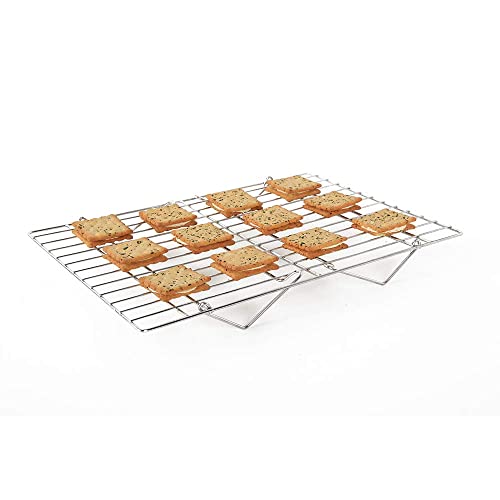 Flagship Cooling Baking Rack Set of 4, 100% 304 Stainless Steel Wire Baking Rack, Stackable Cooling Cooling Roasting Cooking - 14.4''x10.43''