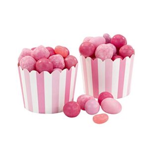 talking tables kids party pink treat tubs cups, pack of 20, height 15cm, 6",