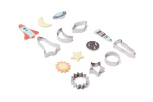 fox run science cookie cutter set, astronomy cookie cutters, set of 7