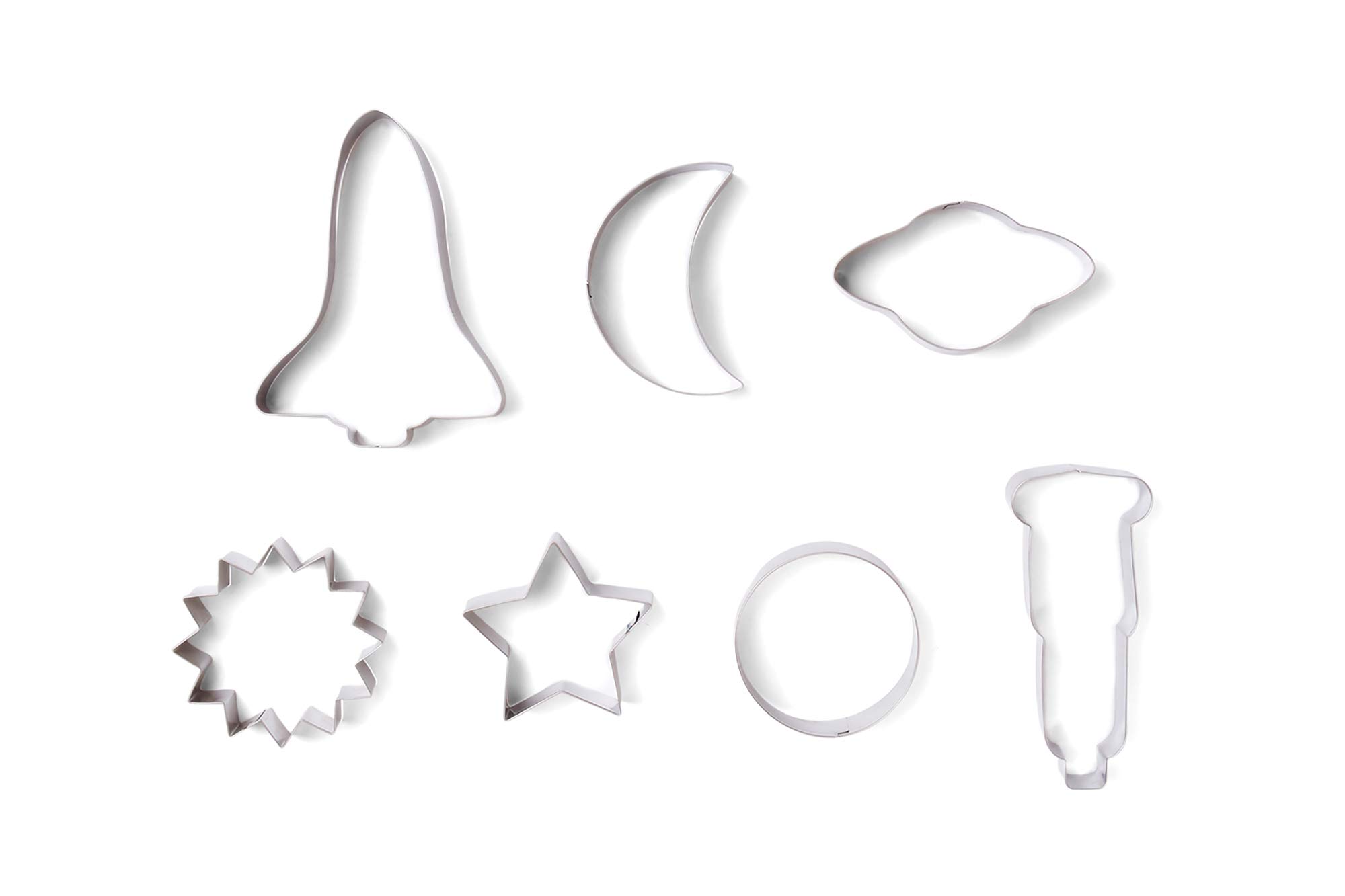 Fox Run Science Cookie Cutter Set, Astronomy Cookie Cutters, Set of 7