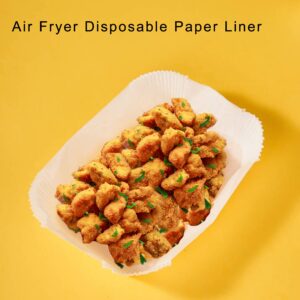 RAMLLY Air Fryer Disposable Paper Liner for Ninja Dual Air Fryer,90Pcs Air Fryer Paper Liners,Airfryer Parchment Liners for Ninja DZ201,Accessories for Ninja Foodi Dual Air Fryer