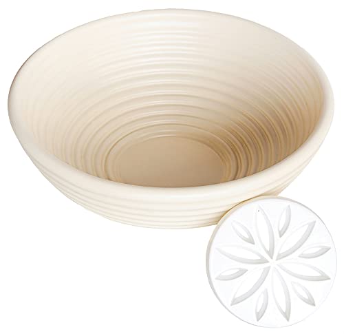 Talisman Designs Decorating Embosser | 9-Inch Warmer Basket | Dough Proofing, Box Bowls | Create, Perfect Crust & Shaped Bread Loaves