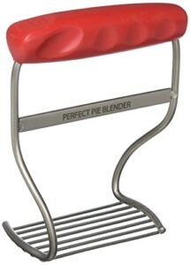 kitchen innovations perfect pie blender, pastry cutter - best in class - stainless steel blades with ergonomic handle - red