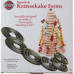 Norpro Cake Forms Nonstick Kransekake Norwegian Dessert Ring Tower New