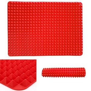 witkey 1 pcs healthy non-stick cooking silicone baking mat heat resistant cookie sheet - red