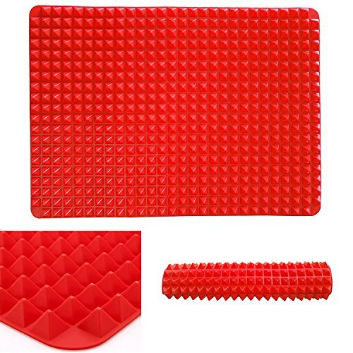 Witkey 1 Pcs Healthy Non-stick Cooking Silicone Baking Mat Heat Resistant Cookie Sheet - Red