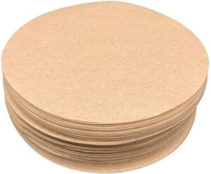 natural parchment paper unbleached 14" inch 100 baking round/circles sheets | worthy liners non-stick precut baking parchment, perfect for baking pizza and cakes (100)