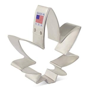 Marijuana Weed Leaf Cannabis Shaped Cookie Cutter 4/20 Gift, 3.5" made in USA by Ann Clark Cookie Cutters