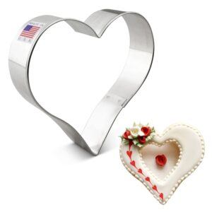 heart cookie cutter 4" made in usa by ann clark
