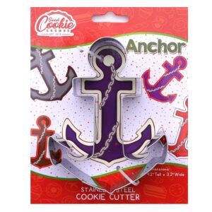 ship anchor cookie cutter, premium food-grade stainless steel, dishwasher safe