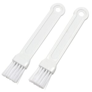chef craft select plastic mini pastry brush, 7 inches in length 1 inch width 2 piece set, white