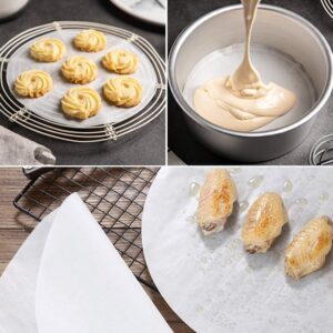 Parchment Paper Rounds, Set of 200, Non Stick 6 Inch Baking Parchment Paper/Parchment Baking Circles for Springform Pan, Tortilla Press and so on(4.5/5.5/7/8/9/10/12inch Available)