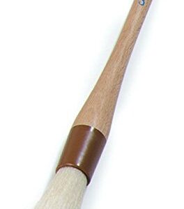 SPARTA 4038000 Boarhair Round Brush, Ergonomic Shape With Studry Wood Handle, 1 Inch, Brown