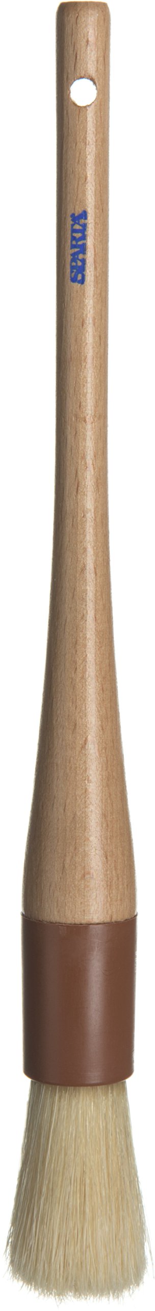 SPARTA 4038000 Boarhair Round Brush, Ergonomic Shape With Studry Wood Handle, 1 Inch, Brown