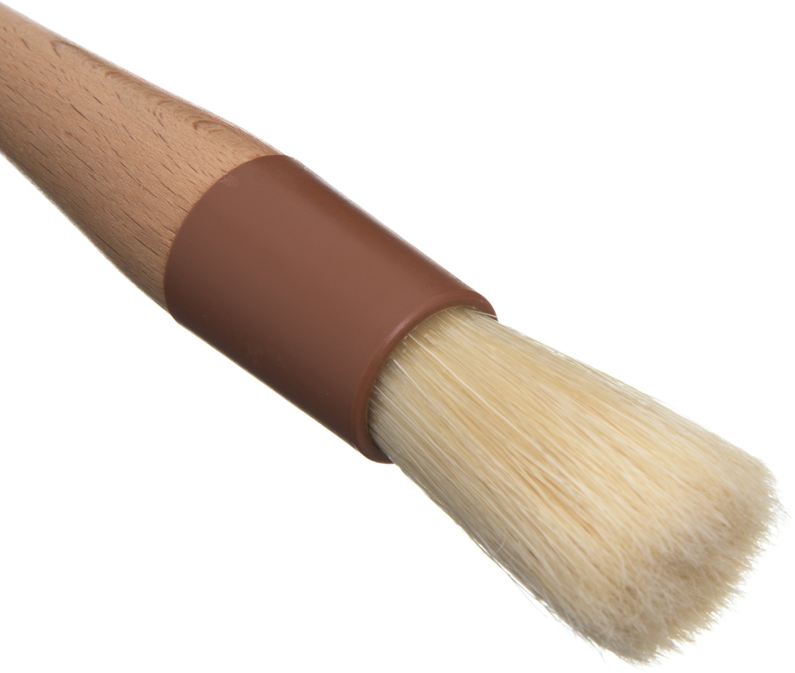 SPARTA 4038000 Boarhair Round Brush, Ergonomic Shape With Studry Wood Handle, 1 Inch, Brown