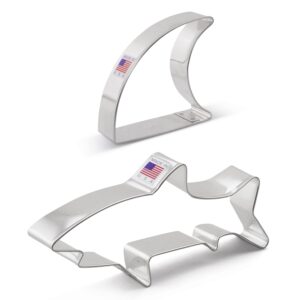 Shark Cookie Cutters 2-Pc. Set Made in USA by Ann Clark, Shark, Fin