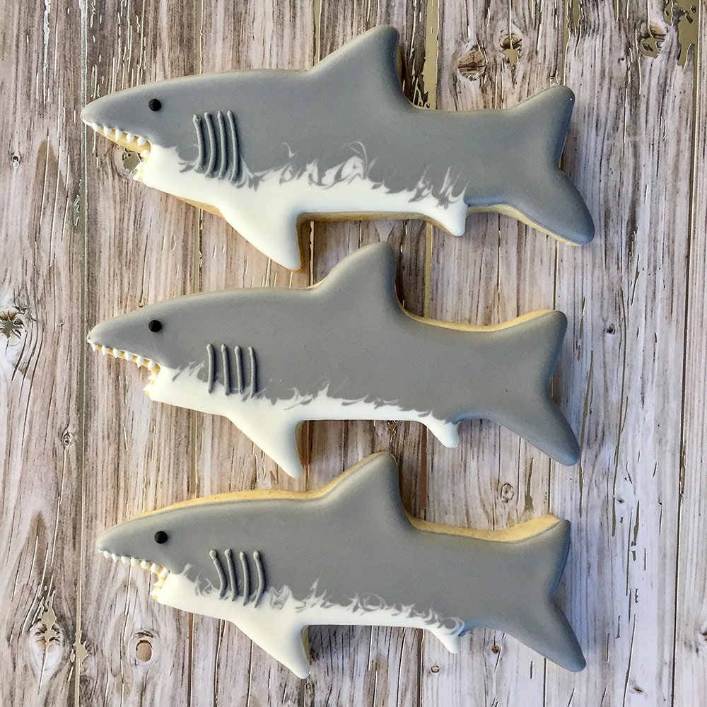 Shark Cookie Cutters 2-Pc. Set Made in USA by Ann Clark, Shark, Fin