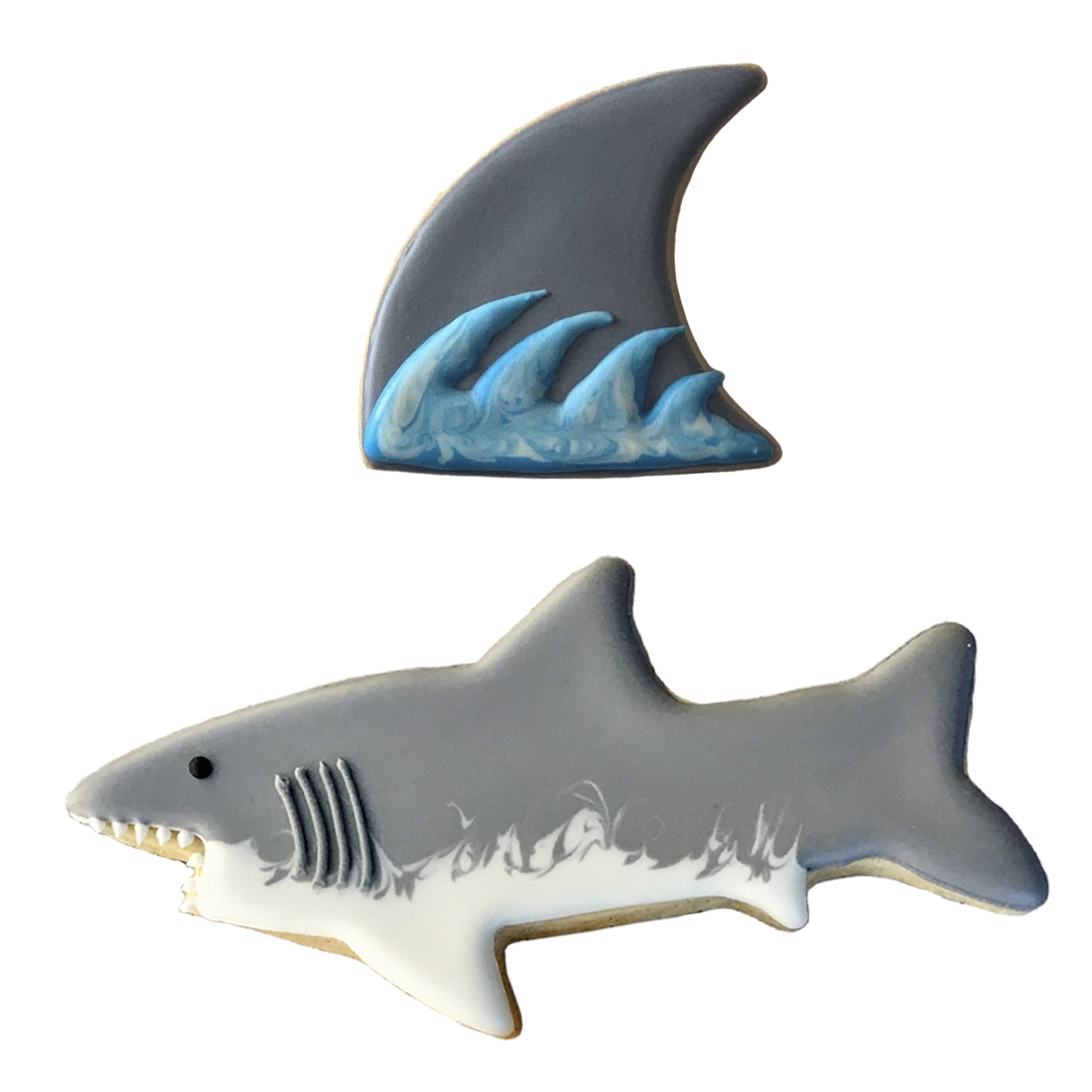 Shark Cookie Cutters 2-Pc. Set Made in USA by Ann Clark, Shark, Fin