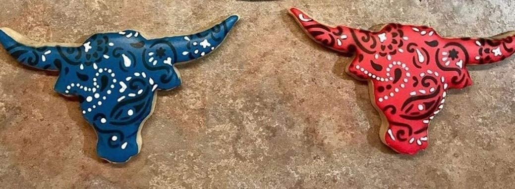 Texas Cookie Cutters 2-Pc. Set Made in the USA by Ann Clark, Texas, Longhorn