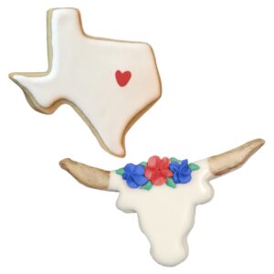 Texas Cookie Cutters 2-Pc. Set Made in the USA by Ann Clark, Texas, Longhorn