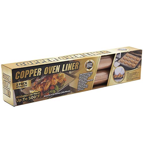 Tekno- 2 Pack Copper Oven Liners