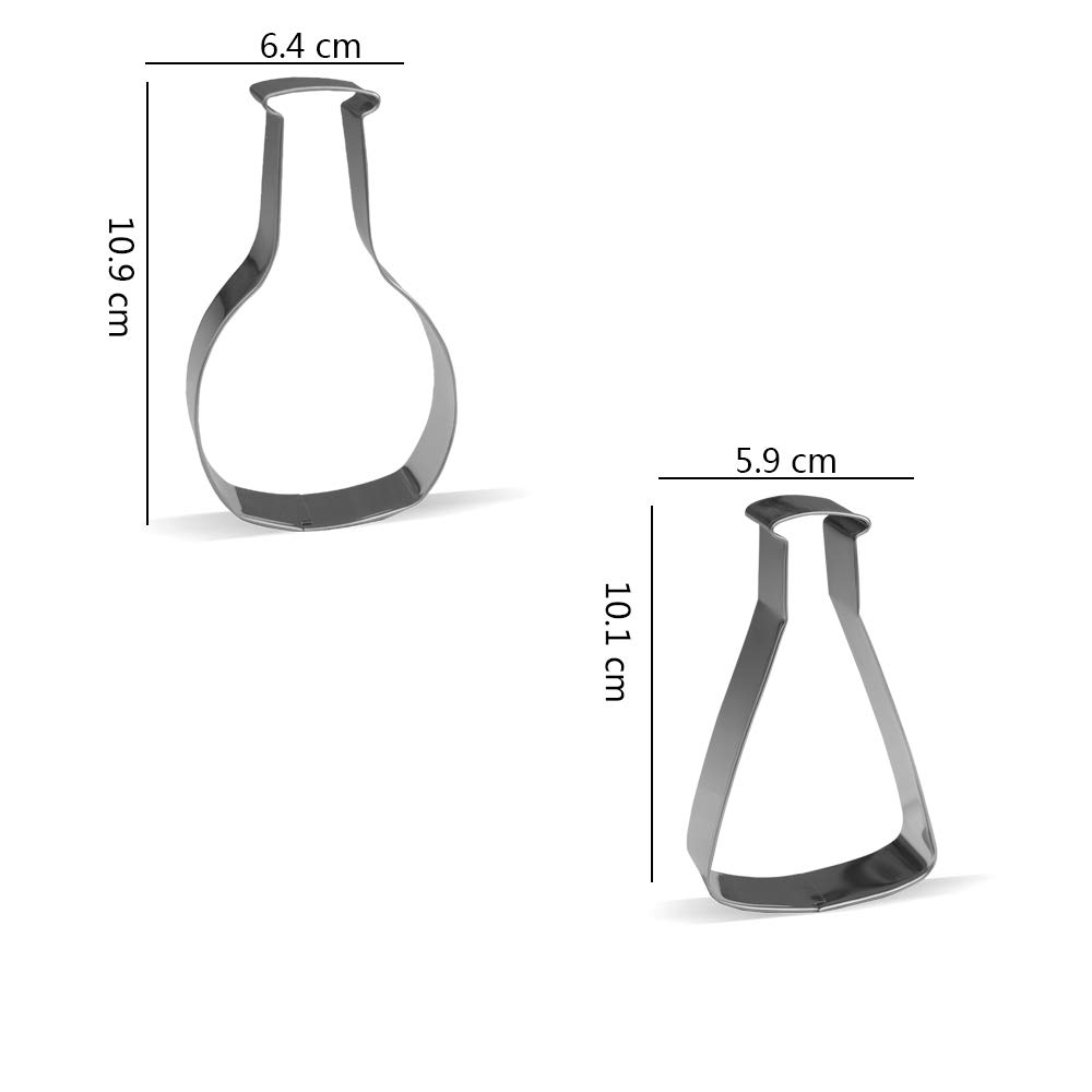 Science Chemistry Cookie Cutter Set - 8 Piece - Stainless Steel