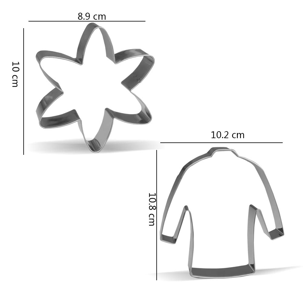 Science Chemistry Cookie Cutter Set - 8 Piece - Stainless Steel