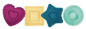 talisman designs plunger style thumbprint and linzer cookie cutters, 4 piece set