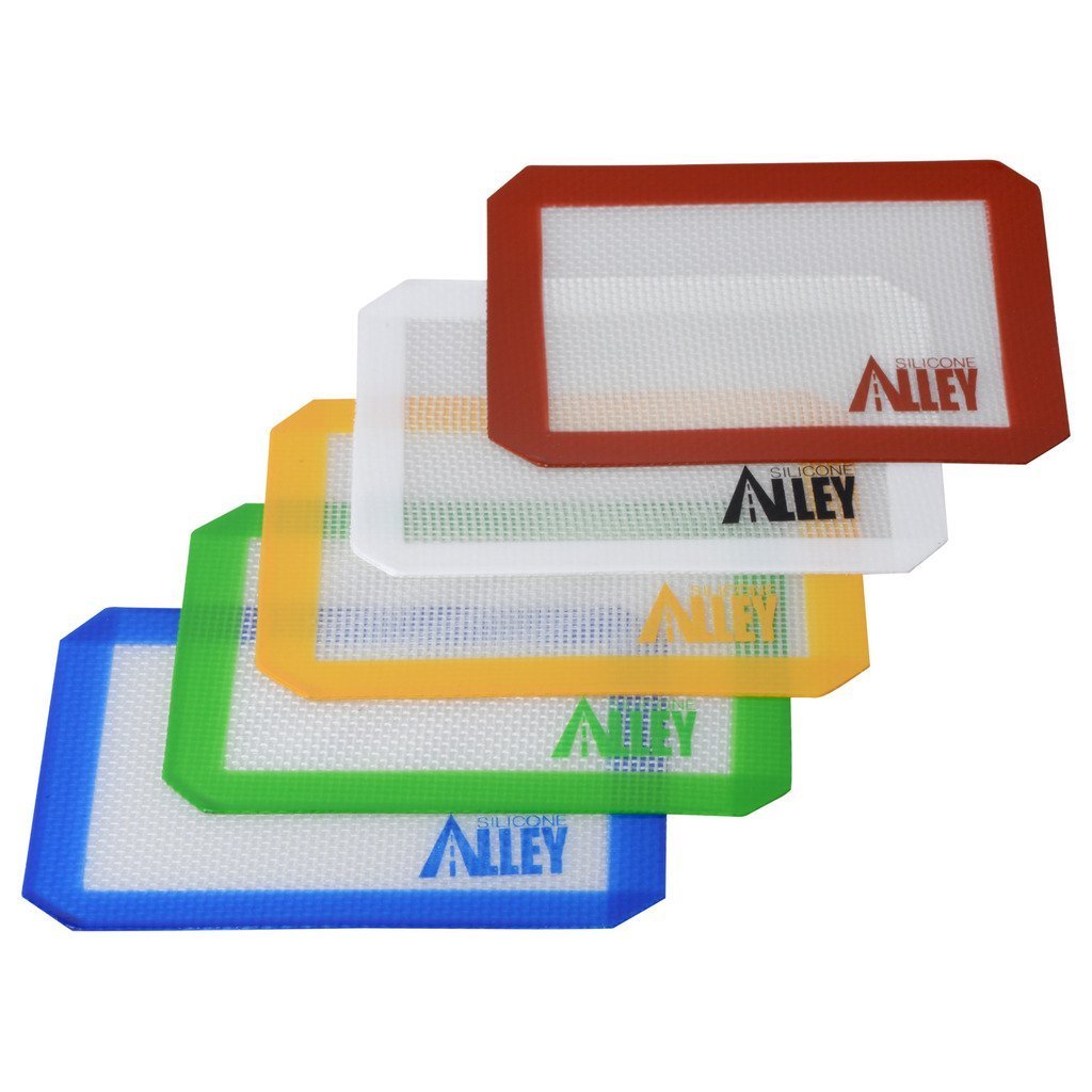 Non-stick Wax Mat Pad [5-Pack] / Silicone Nonstick Mat Small Rectangle 5" x 4" - Colors Exactly as Featured