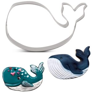 LILIAO Whale Cookie Cutter - 4.6 x 2.8 inches - Stainless Steel