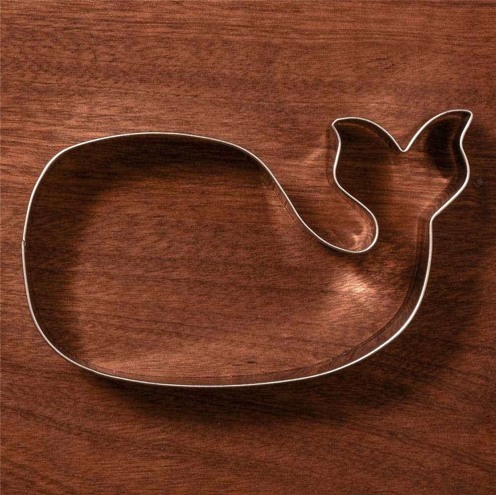 LILIAO Whale Cookie Cutter - 4.6 x 2.8 inches - Stainless Steel