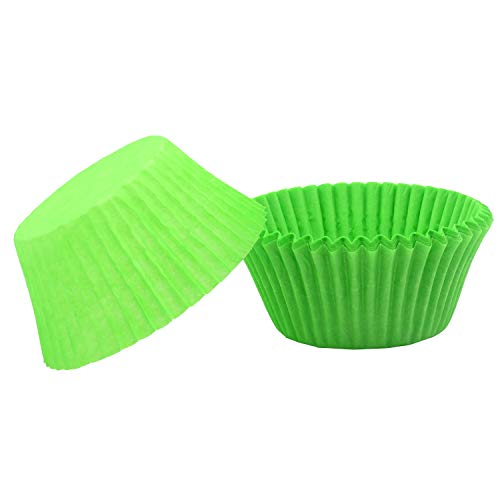 Mombake Premium Green Greaseproof Cupcake Liners Muffin Paper Baking Cups Standard Size, 200-Count