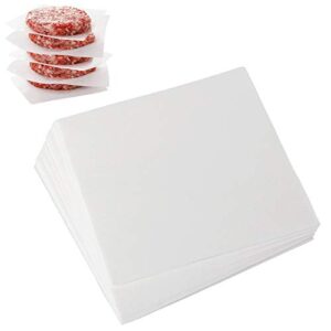 square patty paper 5.5x5.5 inch, set of 300, non stick patty paper sheets for burger press, patty serperate and cake baking,freezing and caramel candy wrappers