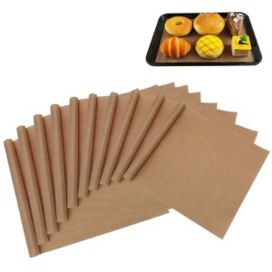 half sheet pan liners, 12x16 inches, reusable baking parchment sheets, nonstick cookie baking mat, teflon baking sheet for half sheet baking pan, washable & eco-friendly (10 pieces)