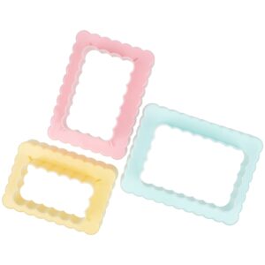 Rectangle Cookie Cutters Set | BPA Free | Suger Paste Dough Crust Shapes Fluted Cutter Pie Pastry Fondant Stamp Baking Mold Cake Decoration Tools