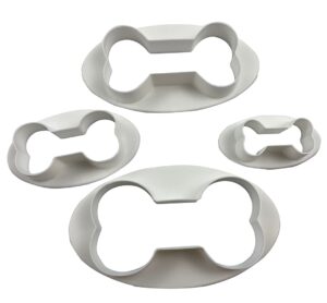 dog bone cookie cutters 4pcs/set, christmas gingerbread house dog treats cookie cutter, dog bone shapes cutters, homemade dog biscuit treats