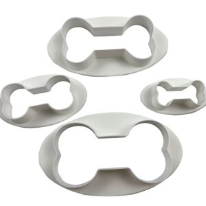 Dog Bone Cookie Cutters 4Pcs/Set, Christmas Gingerbread house Dog Treats Cookie Cutter, Dog Bone Shapes Cutters, Homemade Dog Biscuit Treats