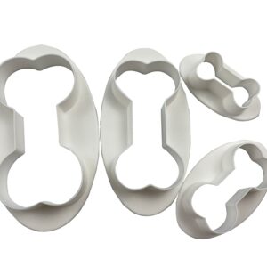 Dog Bone Cookie Cutters 4Pcs/Set, Christmas Gingerbread house Dog Treats Cookie Cutter, Dog Bone Shapes Cutters, Homemade Dog Biscuit Treats