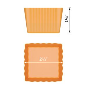 Bakerpan Silicone Square Molds for Baking, Baking Cups, Mini Cake Molds, Square Cupcake Liners, 1.5 Inch Square Cups - Set of 12