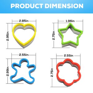 Alpine Cuisine Cookie Cutter, Stainless Steel & Silicone, Strong & Durable, Various Shapes & Size, 4 Different Classical Cookie Cutter Shapes