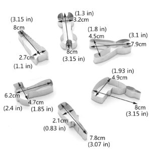 Mini Construction Tools Cookie Cutters Set of 6 pcs, Stainless Steel Mini Hardware Tools Series Shaped Fondant Baking Molds For Father's Day