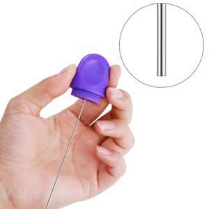 Cake Tester 4 Pieces Stainless Steel Baking Tester with Cover Reusable Metal Cake Tester Mini Cupcake Tester Baking Cake Tester Needle Sticks for Bread Pastry Biscuit Muffin Cookie Baking Tools