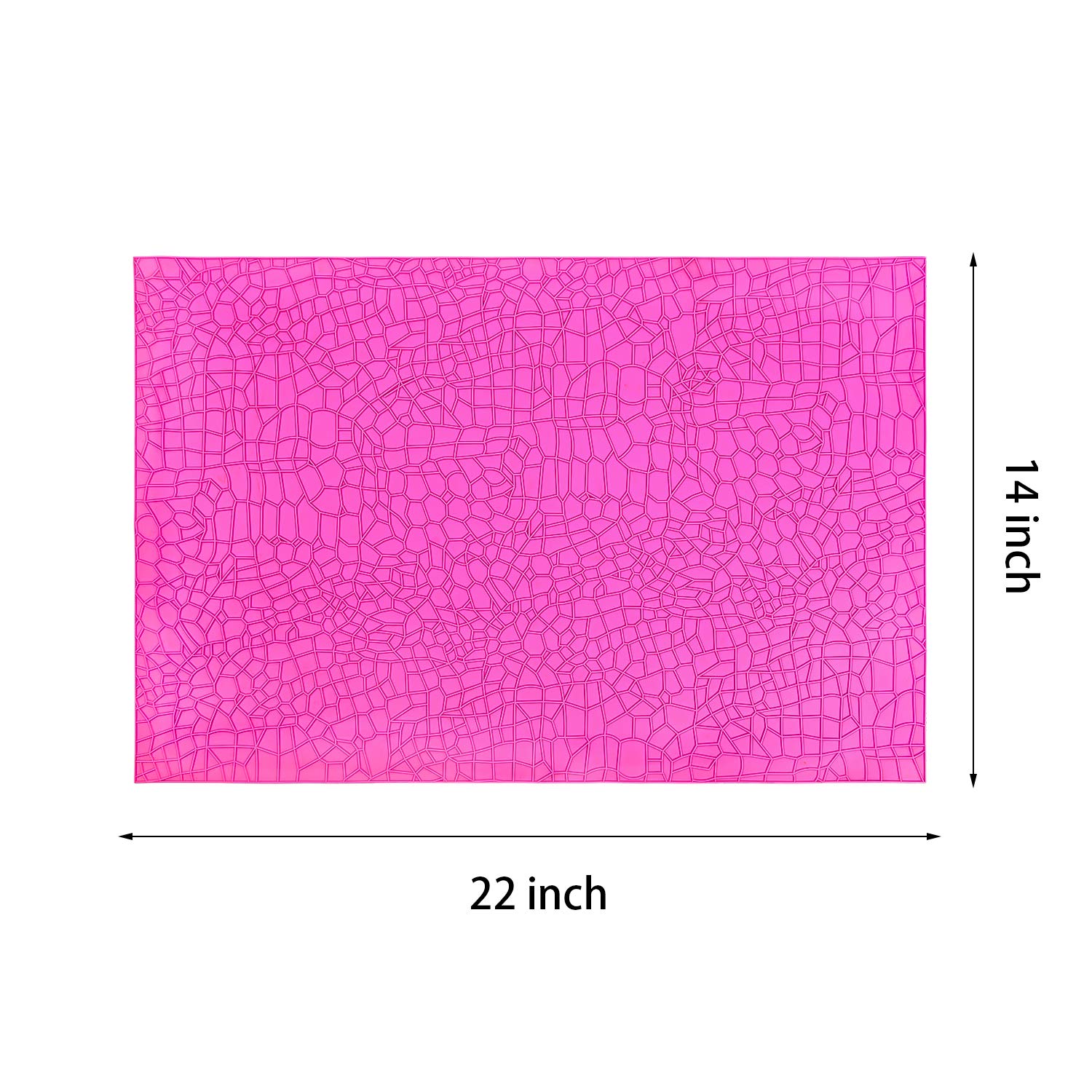 Warmoor Silicone Cake Fondant Mat, Crocodile Alligator Pattern Impression Lace Mold (22 x 14 inches, Pink Crocodile)